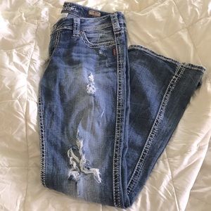 Silver Frances Distressed Bootcut Jeans 29/31